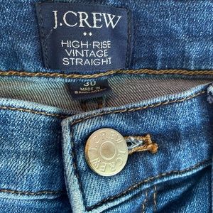J. Crew High Rise Vintage Straight Jeans - Size 30